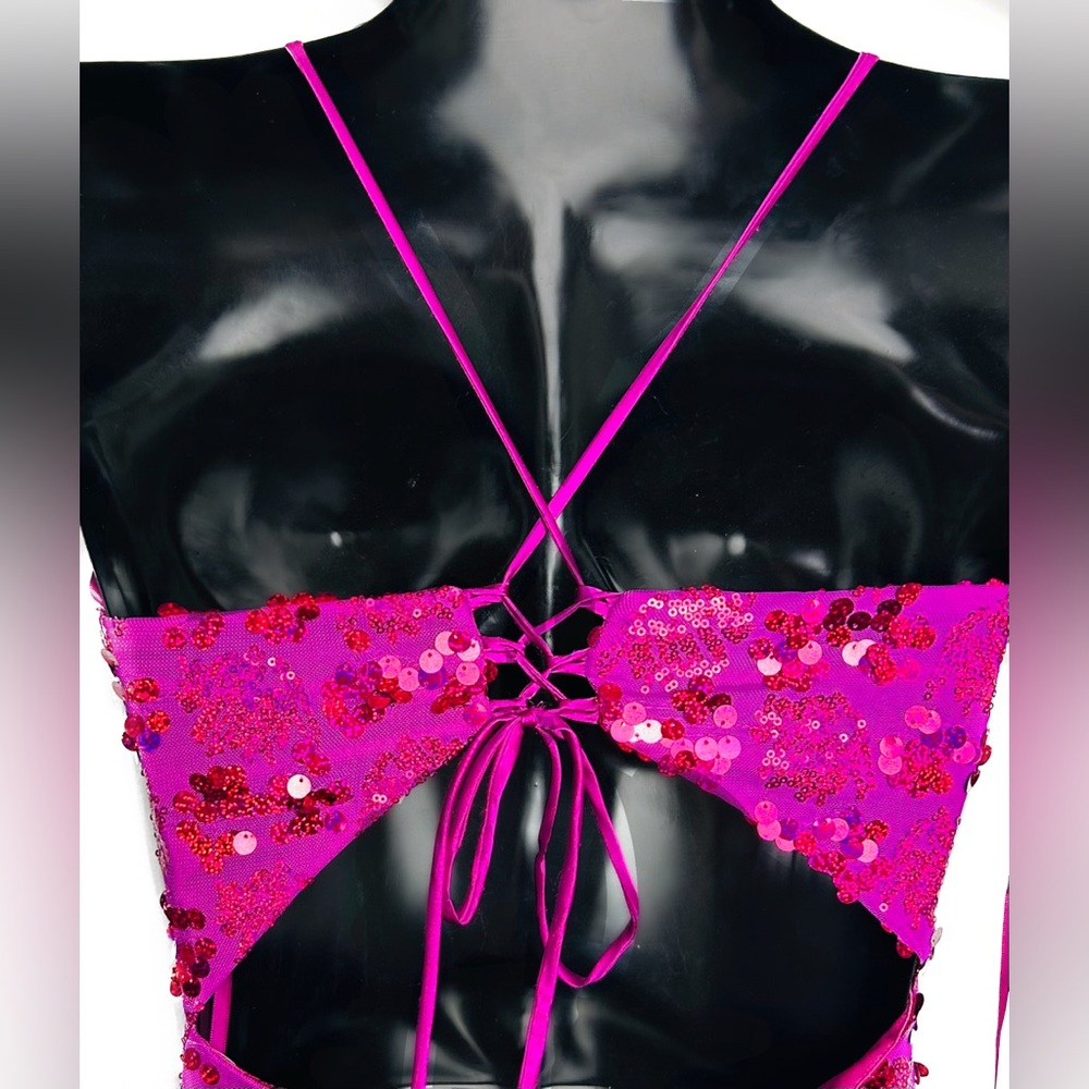 *NWT Fuchsia Sequin Dress - Picture 13 of 15
